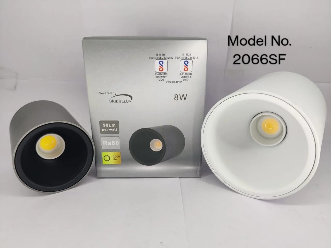 Surface downlight model 2066SF in black and white finishes